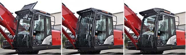 Kabinenschutz an Hitachi Bagger