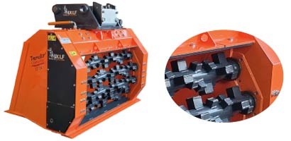 Schaufelseparator mit Mischwellen