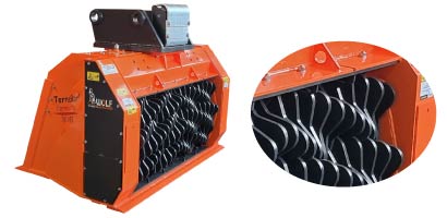 Schaufelseparator mit Siebwellen